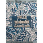 Sharons Card Crafts - Hot Foiling-Die - Happy Birthday Wishes 
